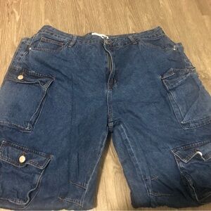Men's Blue Cargo Shorts